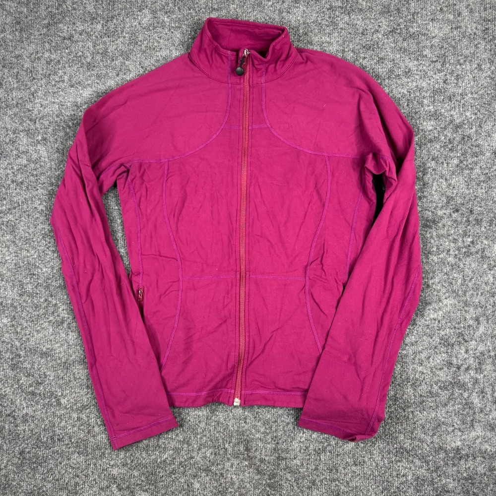 Lululemon Jacket Womens Size 6 Magenta Pink Full Zip Mock Neck Athletic Yoga